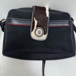 Michel Jordi Purse with Cow Hide Details